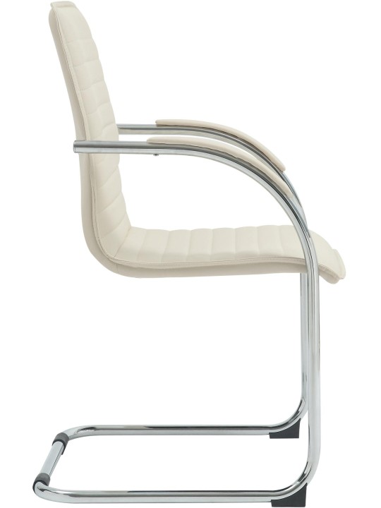 Kreslo pre návštevy Tira umelá koža, krémová