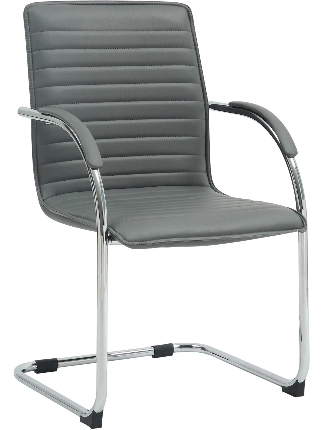 Kreslo pre návštevy Tira umelá koža, sivá