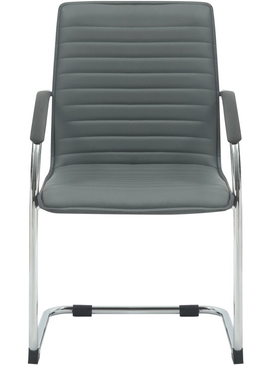Kreslo pre návštevy Tira umelá koža, sivá