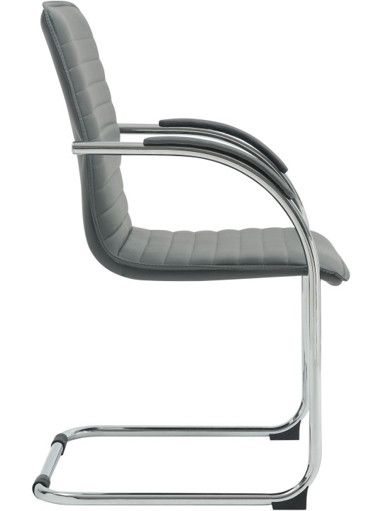 Kreslo pre návštevy Tira umelá koža, sivá