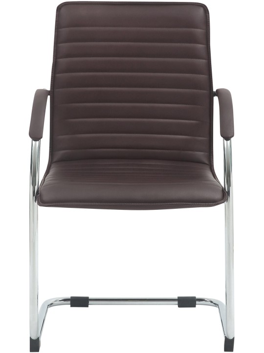 Kreslo pre návštevy Tira umelá koža, hnedá