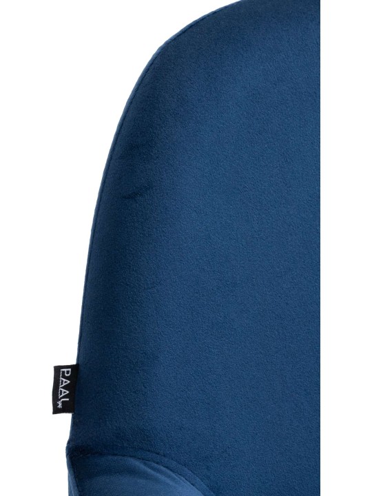 Sada 2 barových stoličiek Braga zamatový chróm, modrá