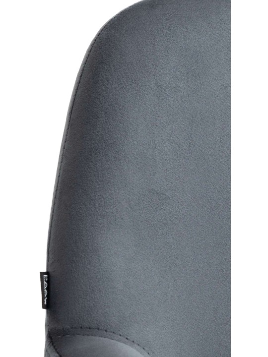 Sada 2 barových stoličiek Braga zamatový chróm, tmavosivá