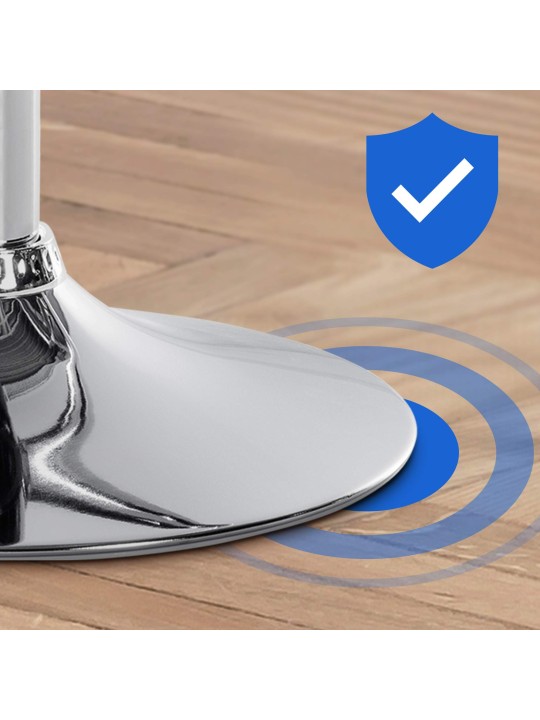 Sada 2 barových stoličiek Braga zamatový chróm, čierna