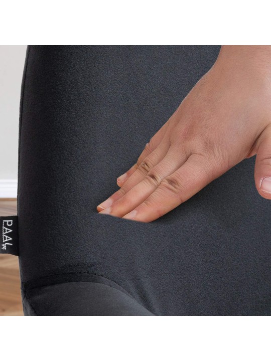 Sada 2 barových stoličiek Braga zamatový chróm, čierna