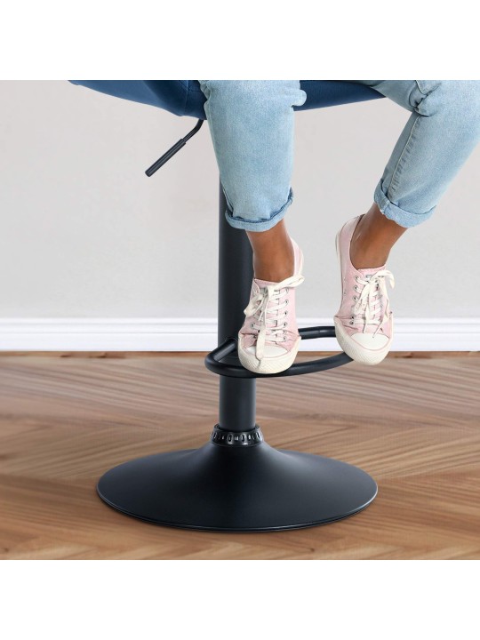 Sada 2 barových stoličiek Braga velvet, modrá