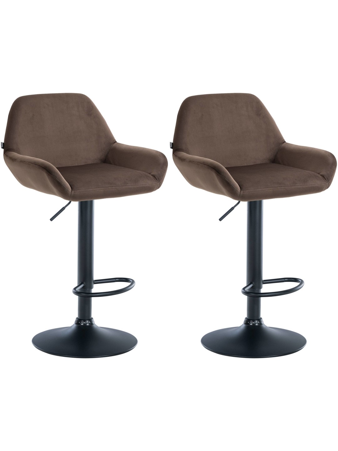 Sada 2 barových stoličiek Braga velvet, hnedá