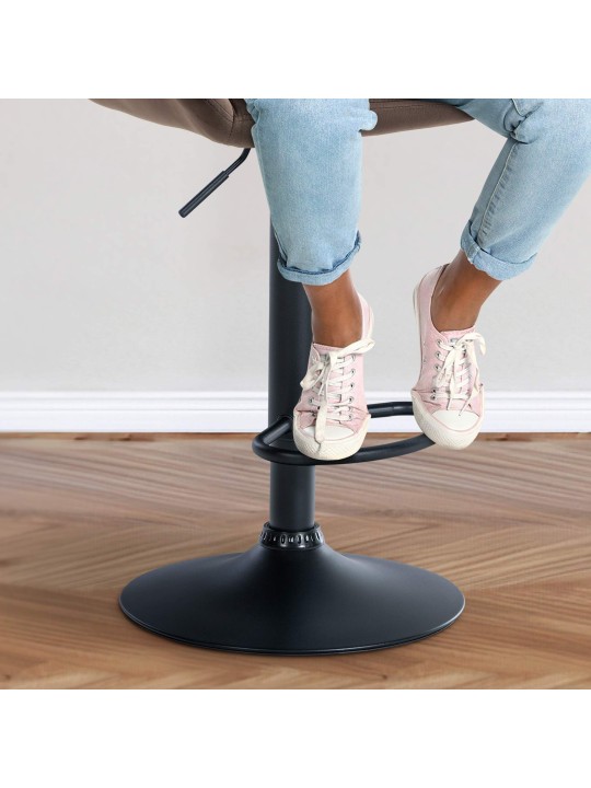 Sada 2 barových stoličiek Braga velvet, hnedá