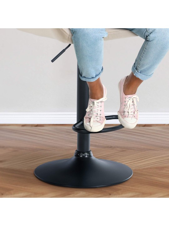 Sada 2 barových stoličiek Braga velvet, krémová