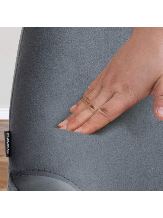 Sada 2 barových stoličiek Braga velvet, tmavosivá