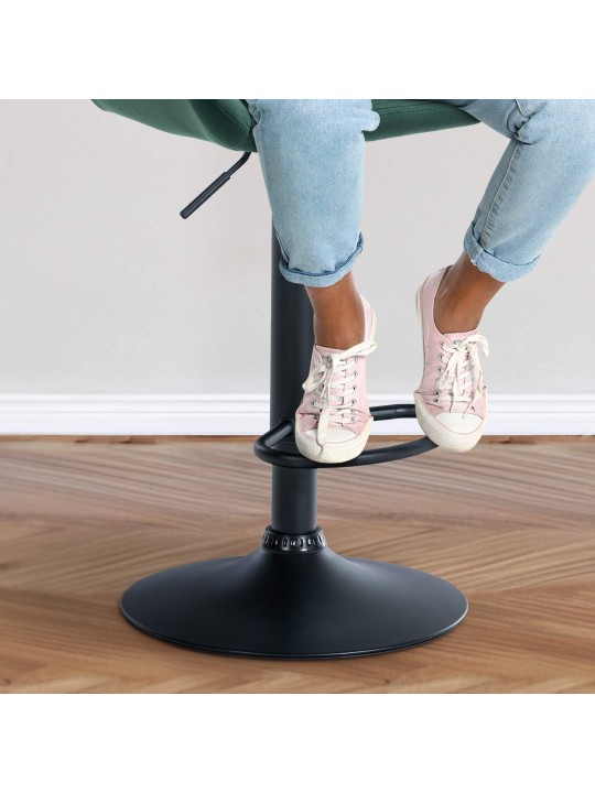 Sada 2 barových stoličiek Braga velvet, tmavozelená