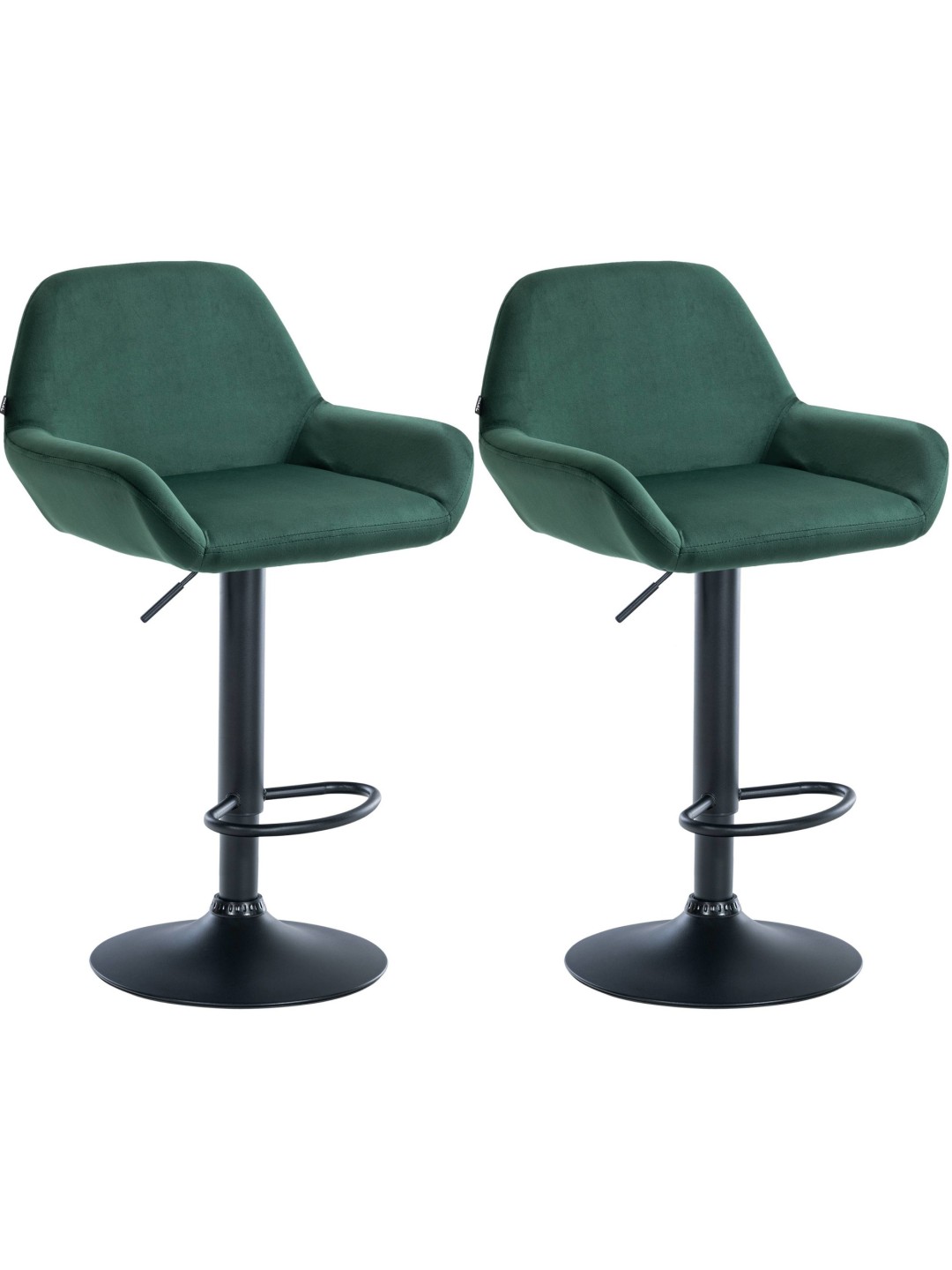 Sada 2 barových stoličiek Braga velvet, tmavozelená