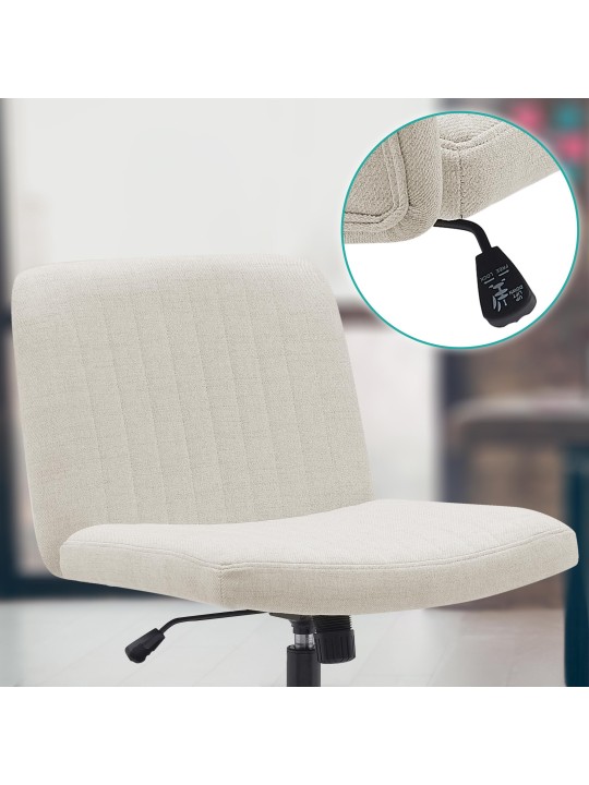 Kancelárske kreslo Kingman látka, krémová