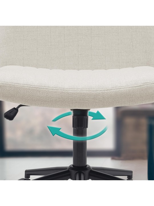 Kancelárske kreslo Kingman látka, krémová