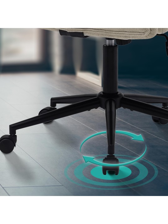 Kancelárske kreslo Kingman látka, krémová