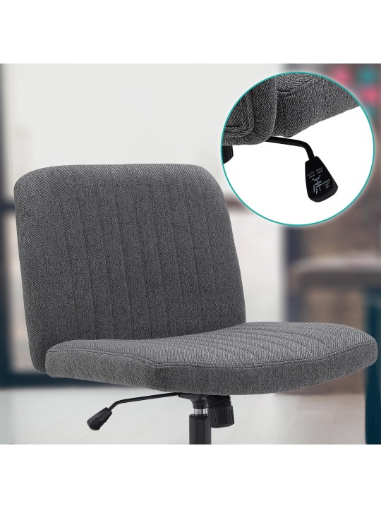 Kancelárske kreslo Kingman látka, tmavosivá