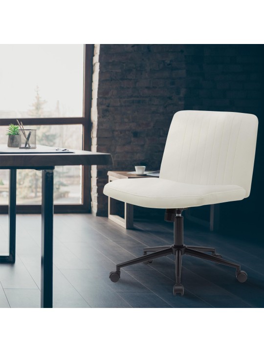 Kancelárske kreslo Kingman velvet, krémová