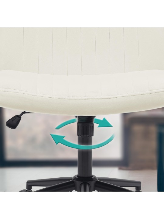 Kancelárske kreslo Kingman velvet, krémová