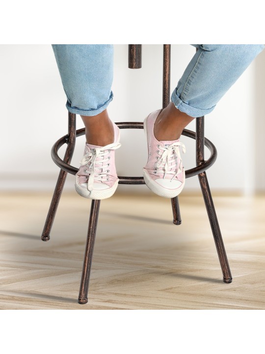 Barová stolička Pino, drevo, bronzová