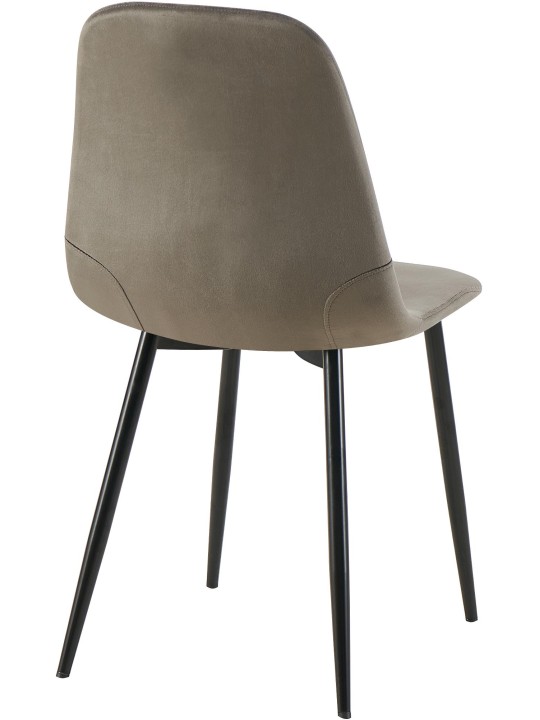 Zamatová jedálenská stolička Baxter, antracitová