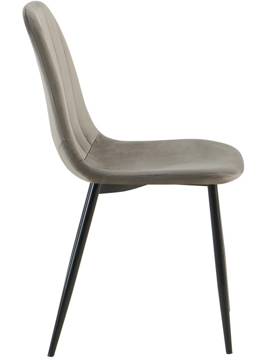 Sada 4 ks jedálenských stoličiek Baxter velvet, antracitová