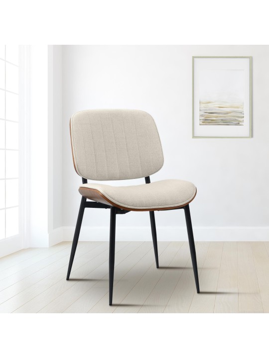 Stolička pre návštevy Tiffin látka, orech/krémová