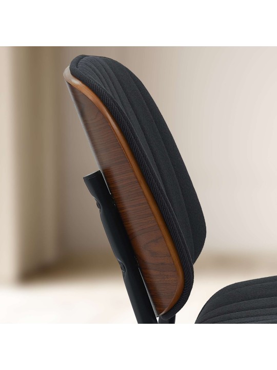 Stolička pre návštevy Tiffin látka, orech/čierna