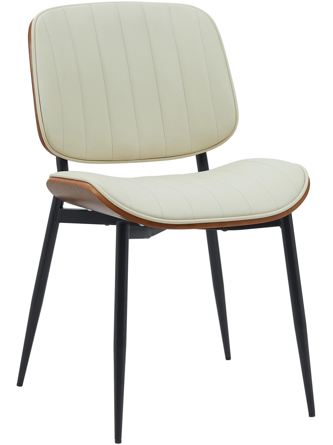 Kreslo pre návštevy Tiffin z umelej kože, orech/krémová