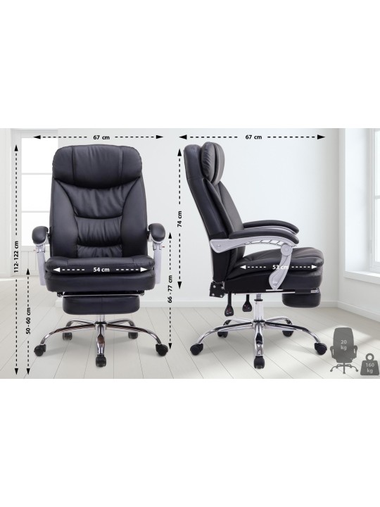 Kancelárska stolička XL Troy, čierna