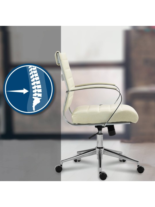 Kancelárske kreslo látka Oakland, krémová