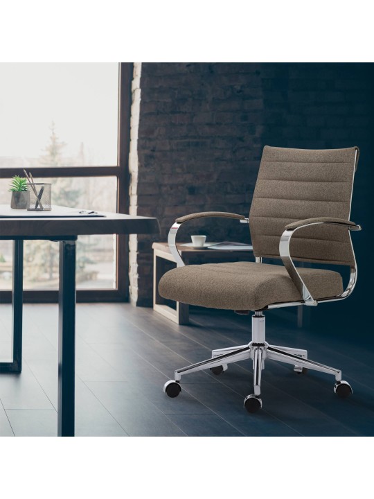 Kancelárske kreslo látka Oakland, šedohnedá