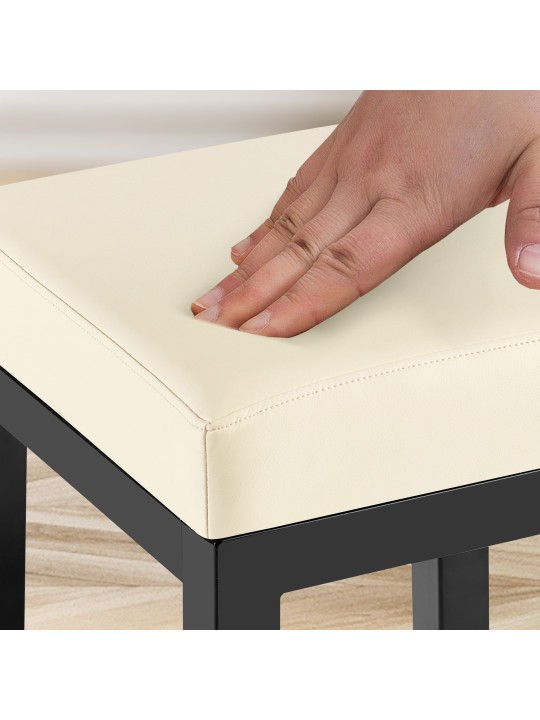 Barová stolička Taylor B85 z umelej kože, krémová