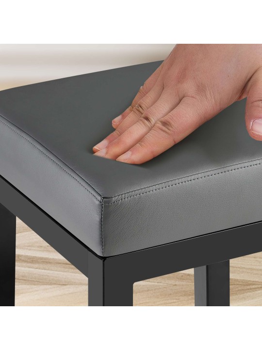 Barová stolička Taylor B85 z umelej kože, sivá