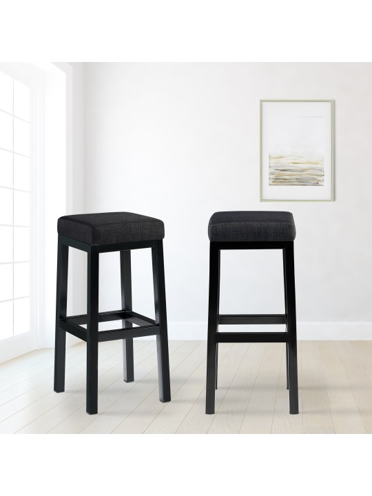 Barová stolička Taylor B85 látka, tmavosivá