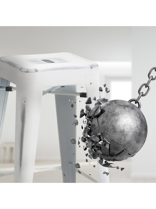 Sada 2 barových stoličiek Joshua, antická biela