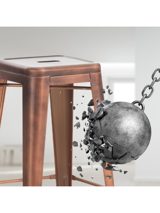 Sada 2 barových stoličiek Joshua, medená