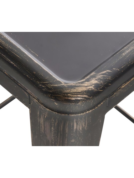 Sada 2 barových stoličiek Joshua, čierna-zlatá