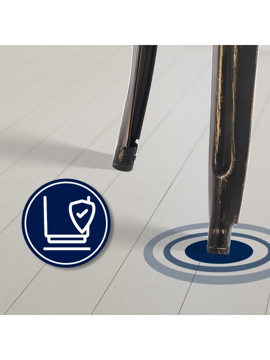 Sada 2 barových stoličiek Joshua, čierna-zlatá