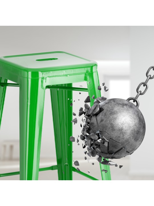 Sada 2 barových stoličiek Joshua, zelená