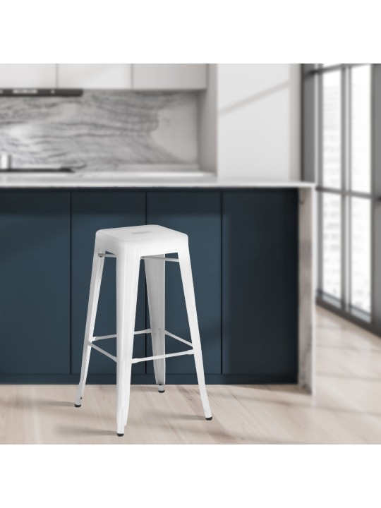 Sada 2 barových stoličiek Joshua, biela