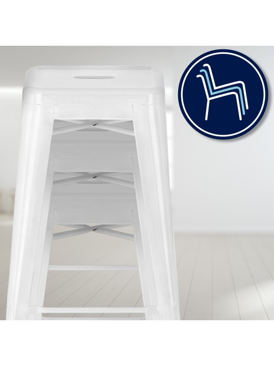 Sada 2 barových stoličiek Joshua, biela
