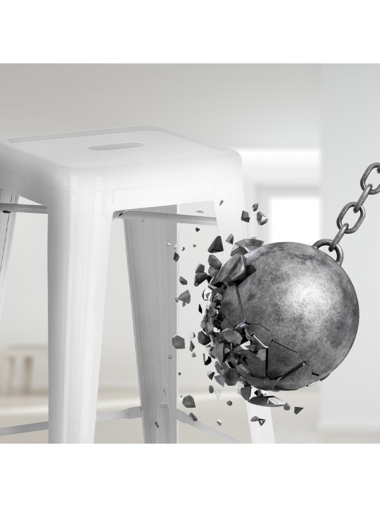 Sada 2 barových stoličiek Joshua, biela