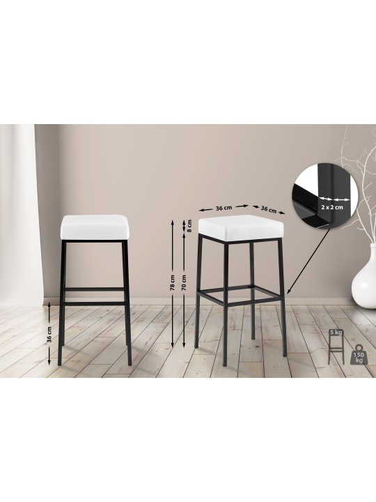 Barová stolička Montreal B80, biela