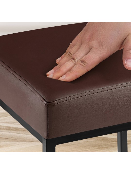 Sada 2 barových stoličiek Montreal 85 umelá koža, hnedá