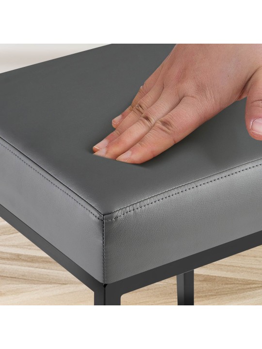 Sada 2 barových stoličiek Montreal 80 umelá koža, sivá