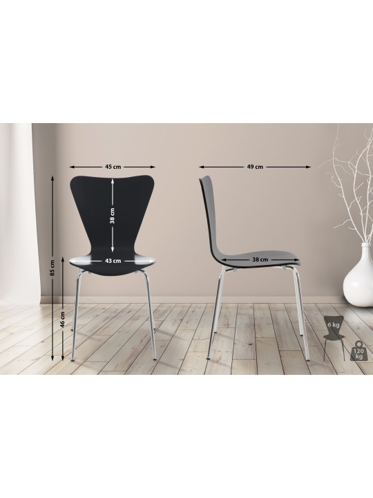 Sada 2 kresiel pre návštevníkov Calisto, čierna