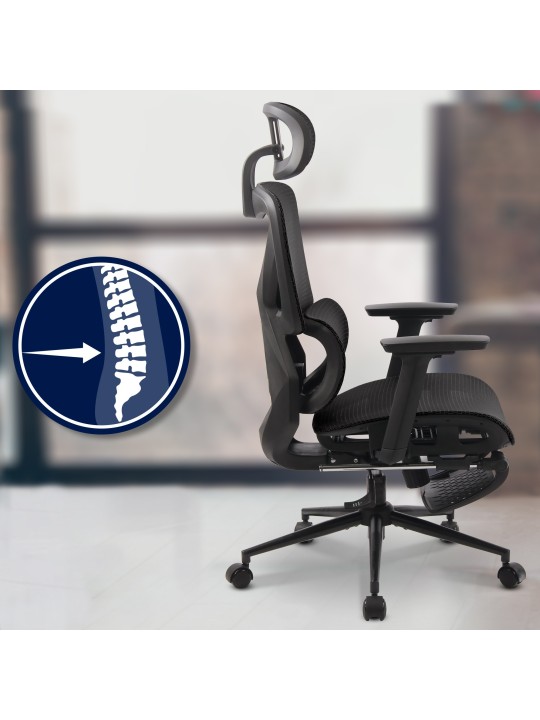 Kancelárska stolička Reston, čierna/čierna