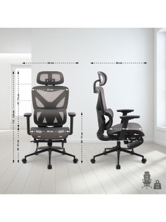 Kancelárska stolička Reston, čierna/sivá