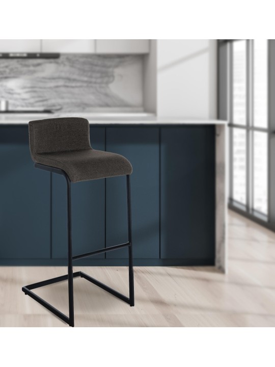 Barová stolička Newport fabric B, tmavosivá