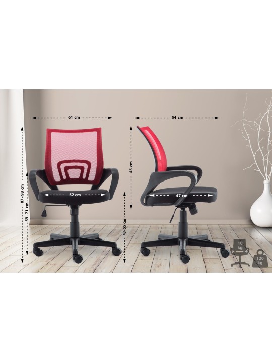 Kancelárska stolička Genius, červená